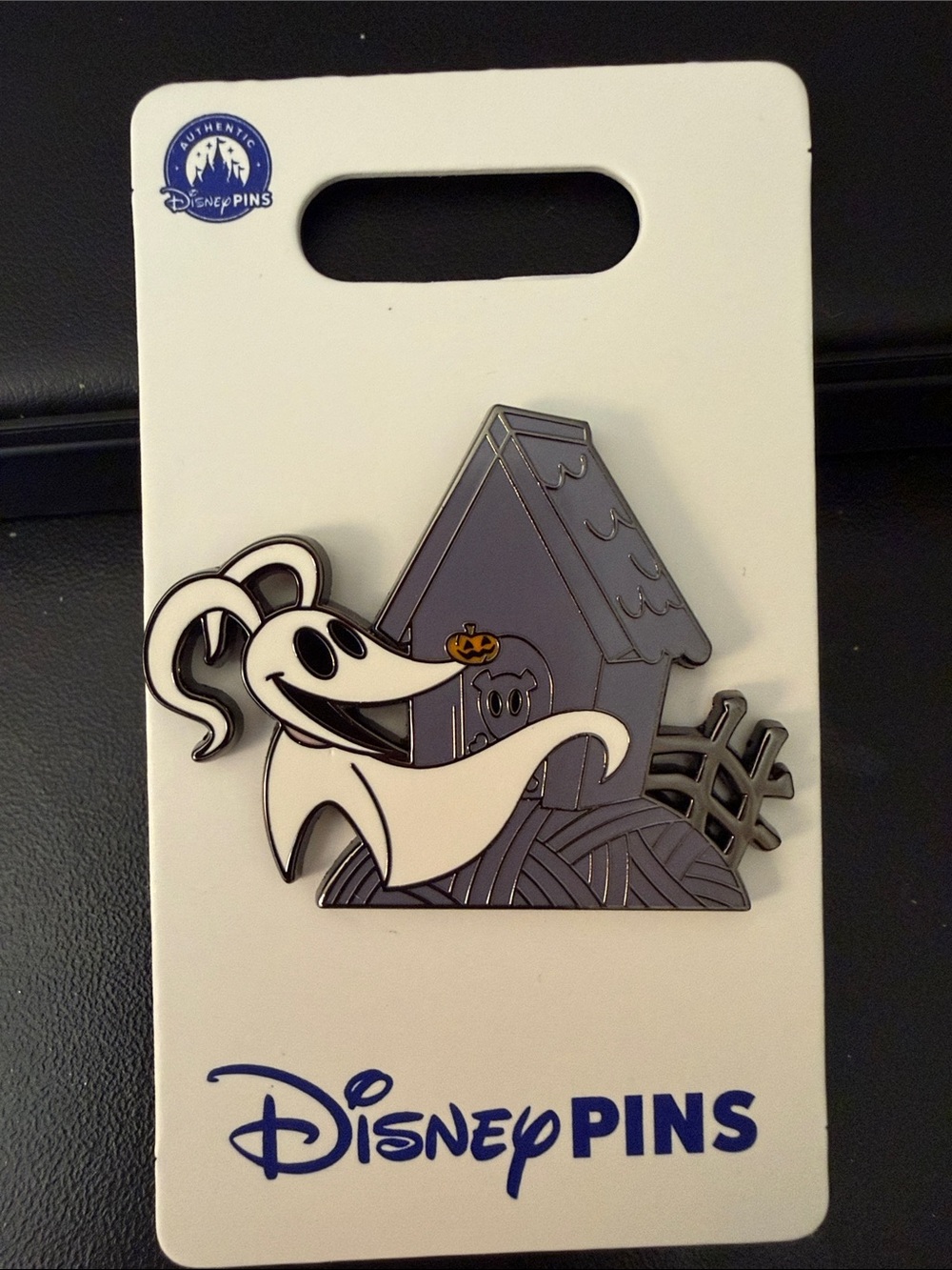 Disney Zero Ghost Dog Pin - Gray, White, Black